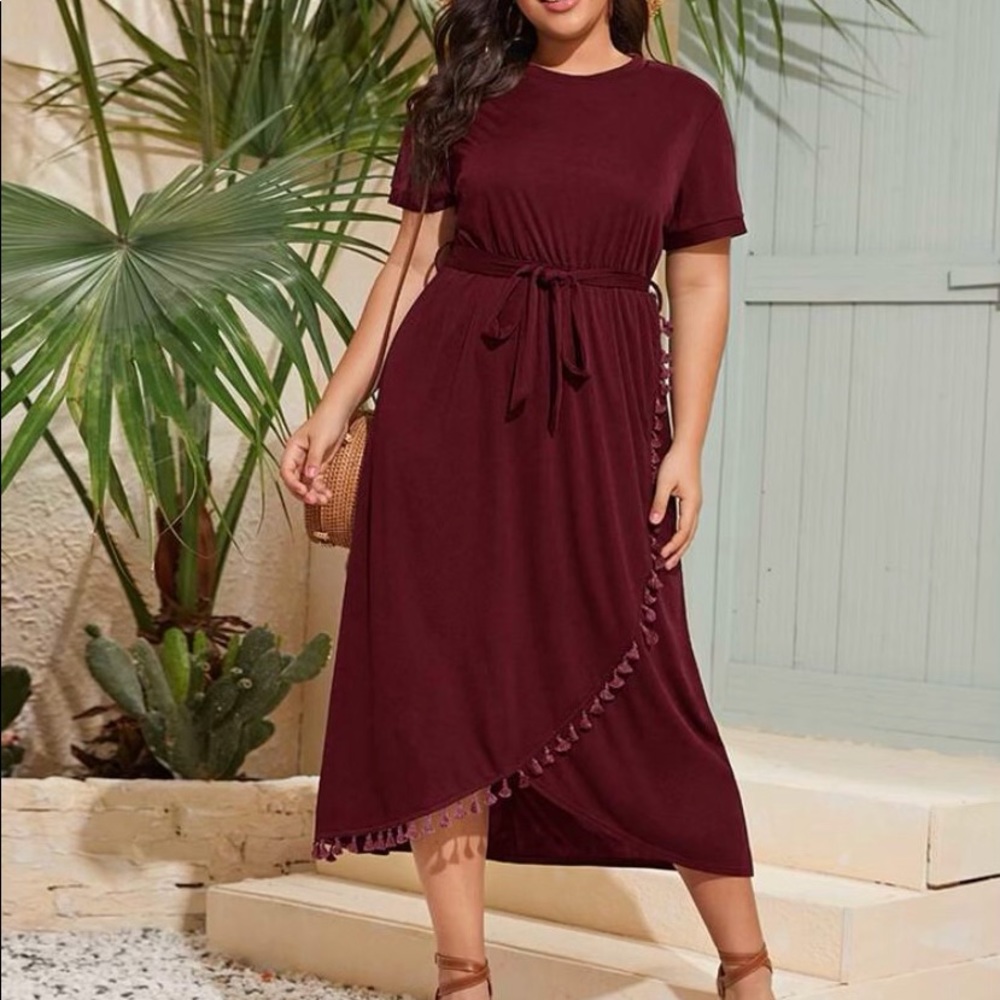 COPY - Brand new plus size tassel A line SHEIN dress